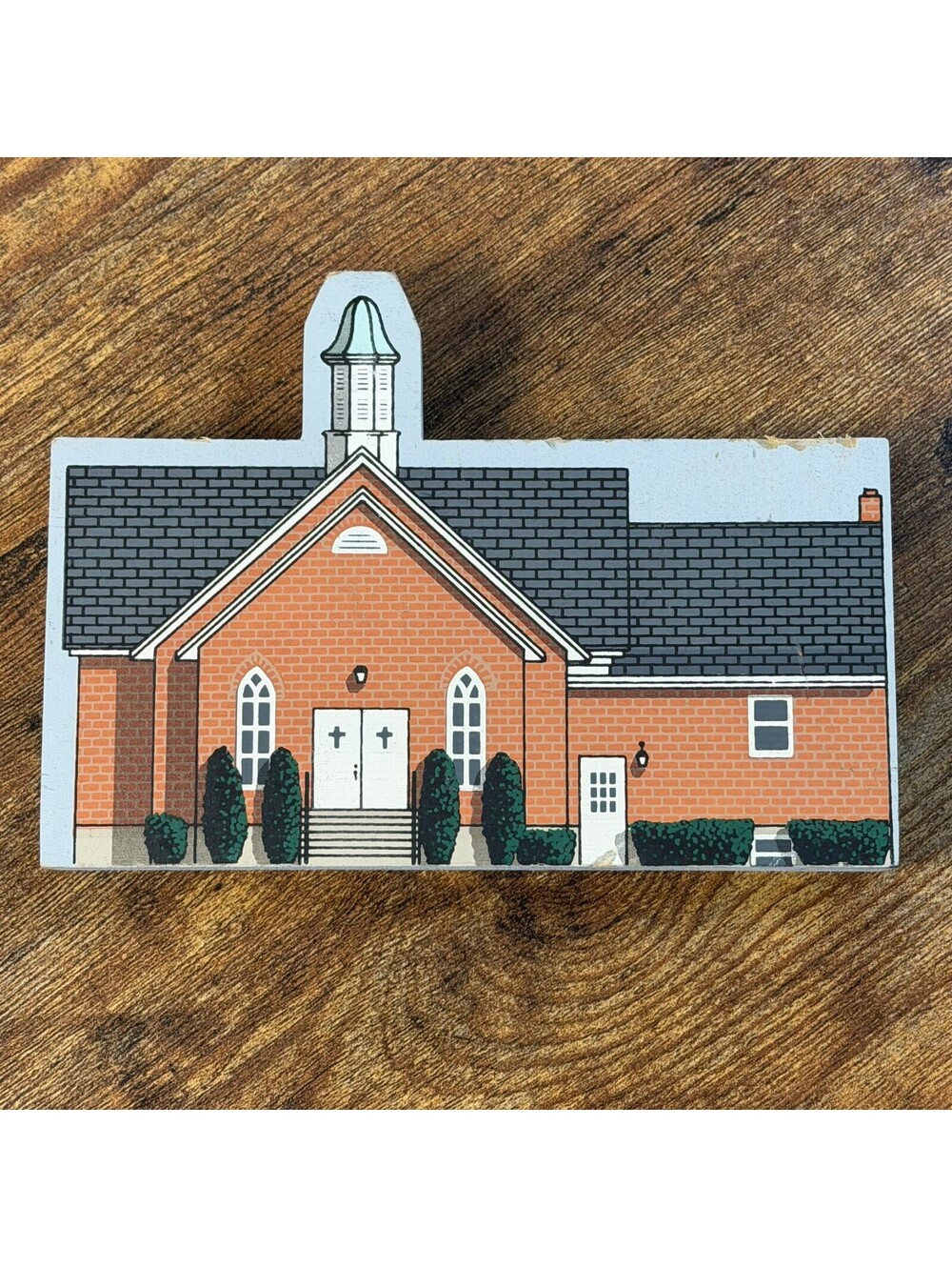 Vintage 1994 Mt. Hope United Methodist Church Newville PA Wood Shelf Sitter